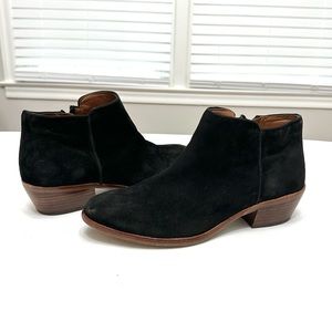 Sam Edelman "Petty" Black Suede Ankle Booties 7.5